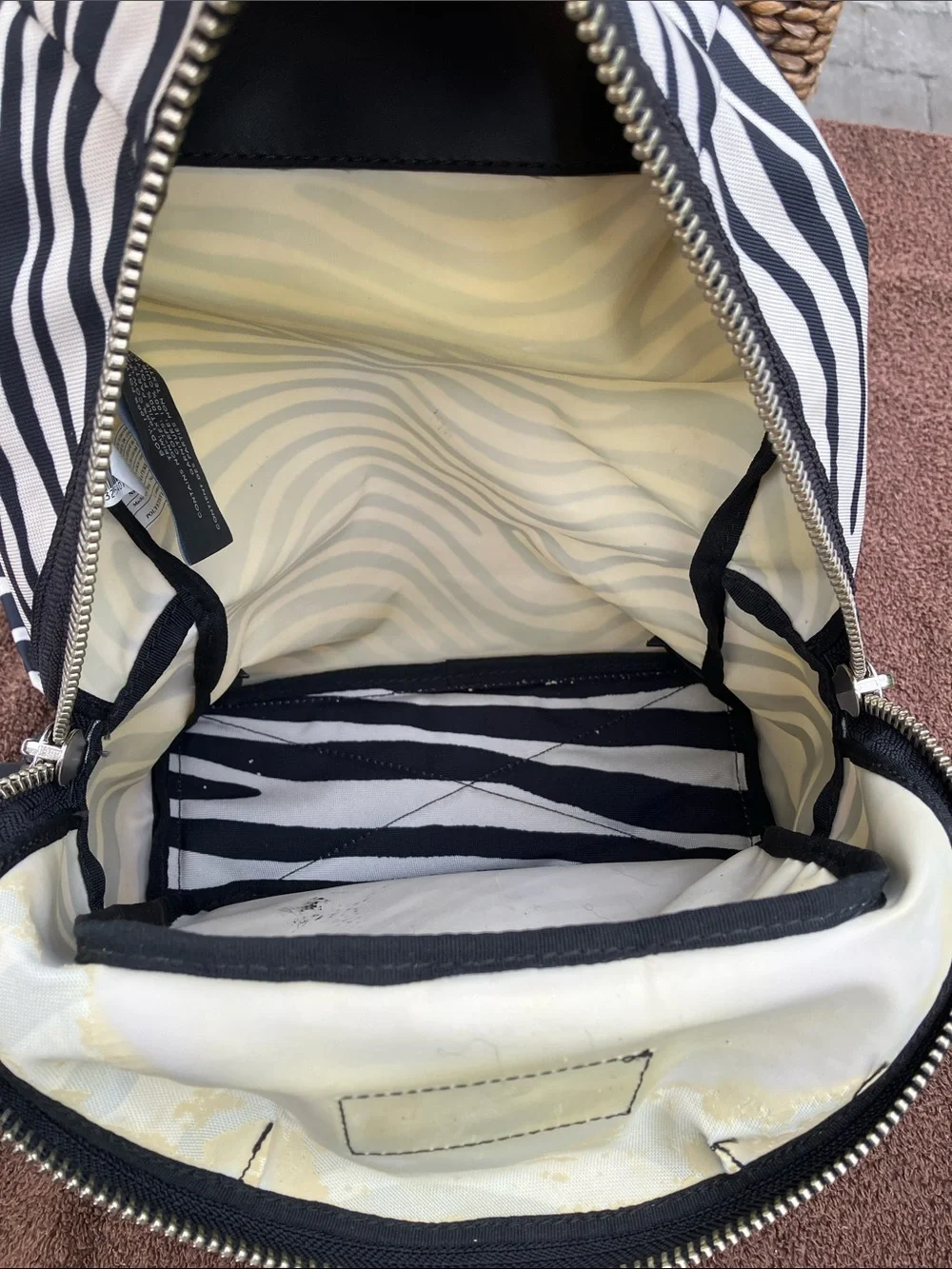 Marc Jacobs Zebra Print Biker Backpack